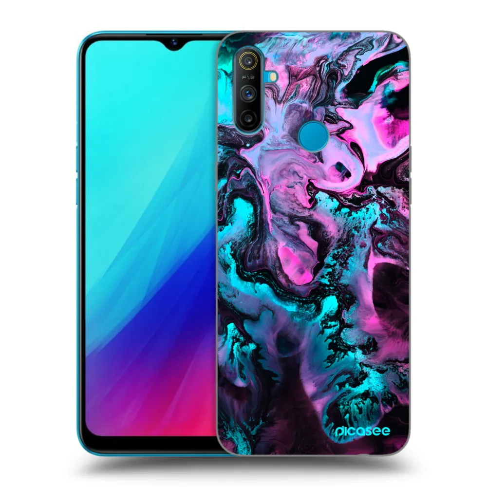 Picasee silikonski črni ovitek za Realme C3 - Lean
