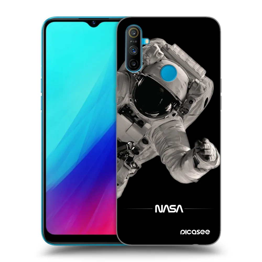 Picasee silikonski črni ovitek za Realme C3 - Astronaut Big