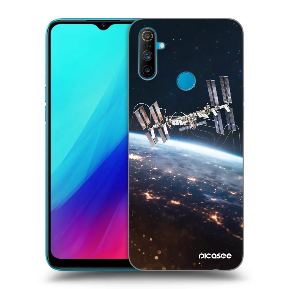 Picasee silikonski črni ovitek za Realme C3 - Station