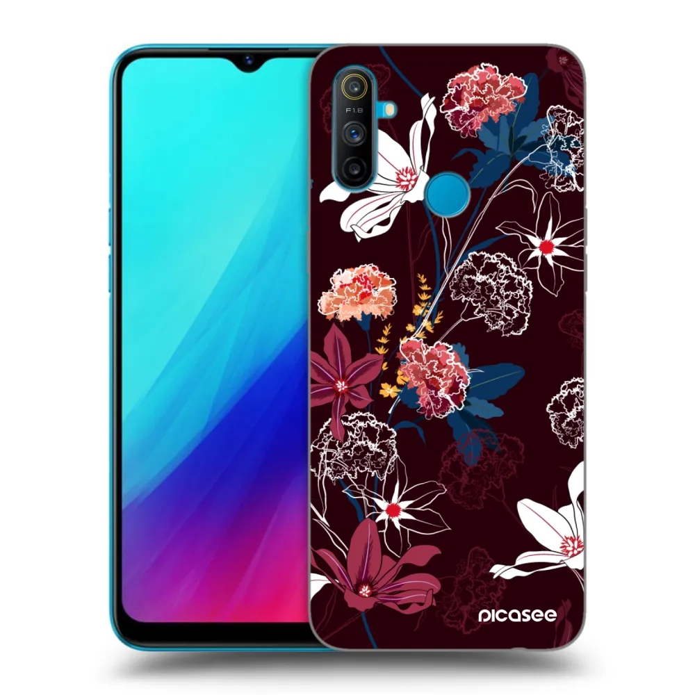 Picasee silikonski črni ovitek za Realme C3 - Dark Meadow