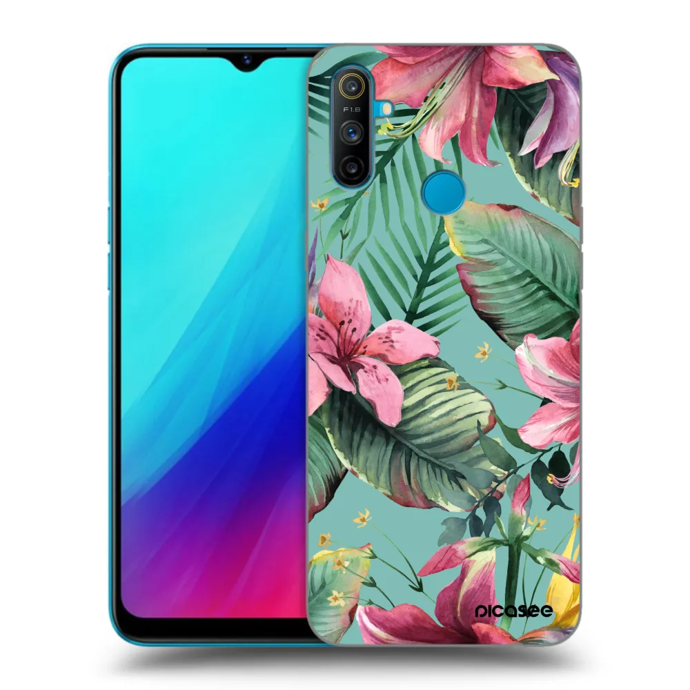 Picasee silikonski črni ovitek za Realme C3 - Hawaii