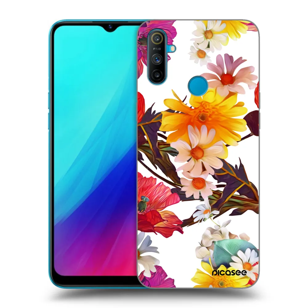 Picasee silikonski črni ovitek za Realme C3 - Meadow