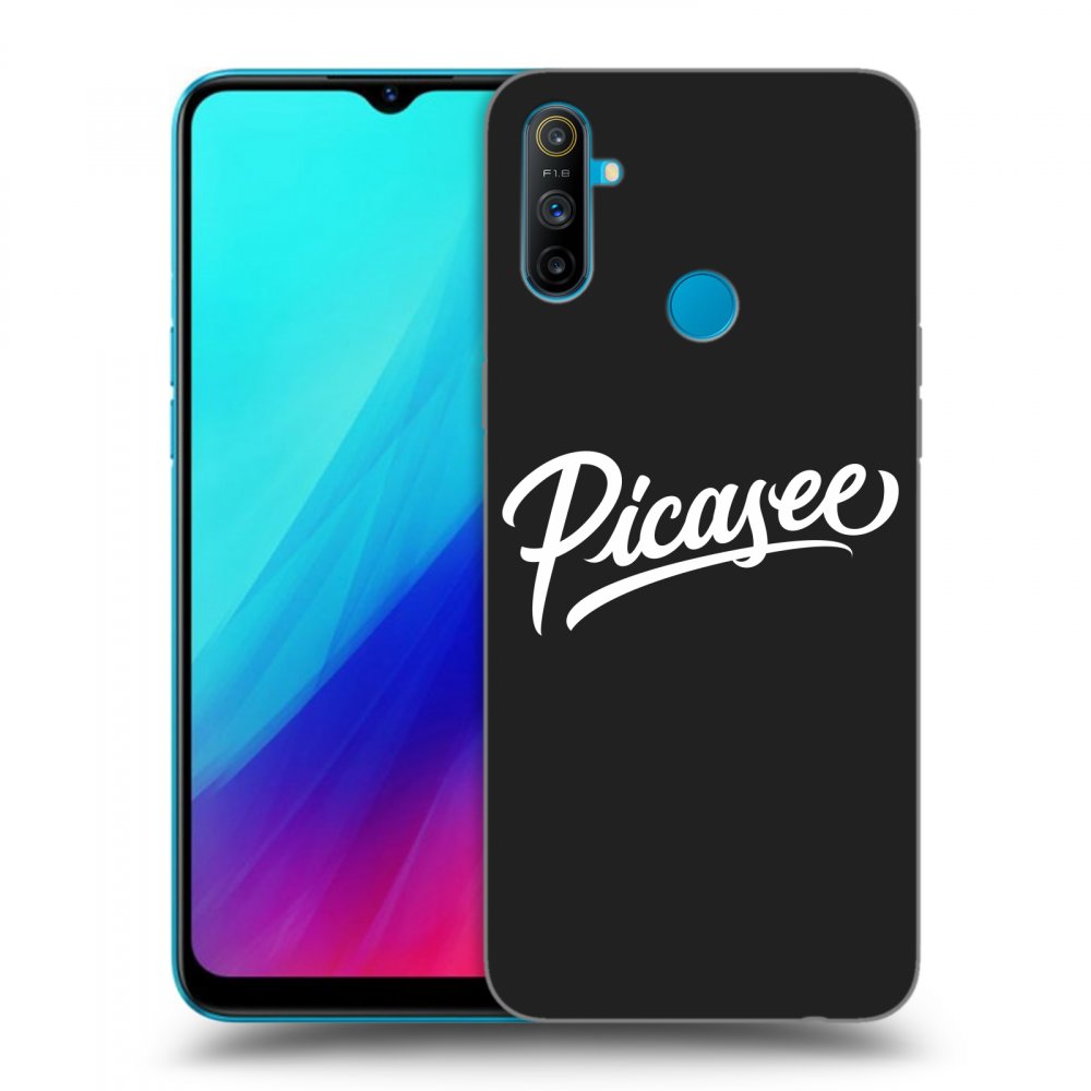 Picasee silikonski črni ovitek za Realme C3 - Picasee - old logo - white
