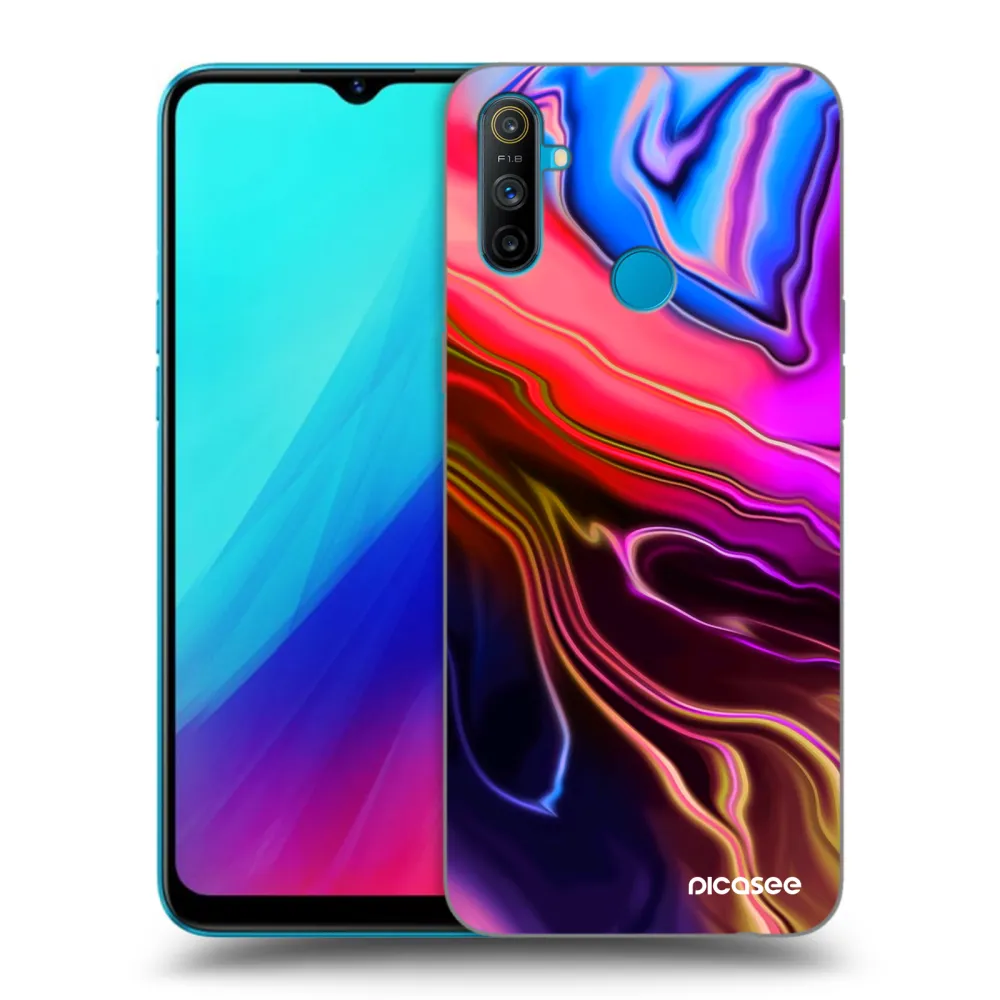 Picasee silikonski črni ovitek za Realme C3 - Electric