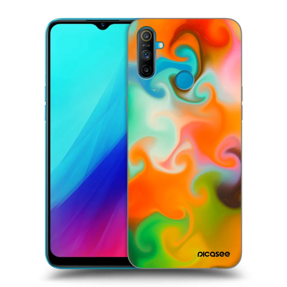 Picasee silikonski črni ovitek za Realme C3 - Juice