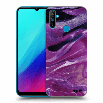 Ovitek za Realme C3 - Purple glitter