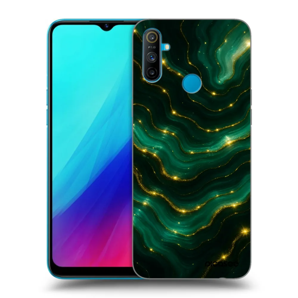 Picasee silikonski črni ovitek za Realme C3 - Emerald