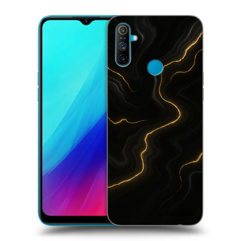 Picasee silikonski črni ovitek za Realme C3 - Thunder