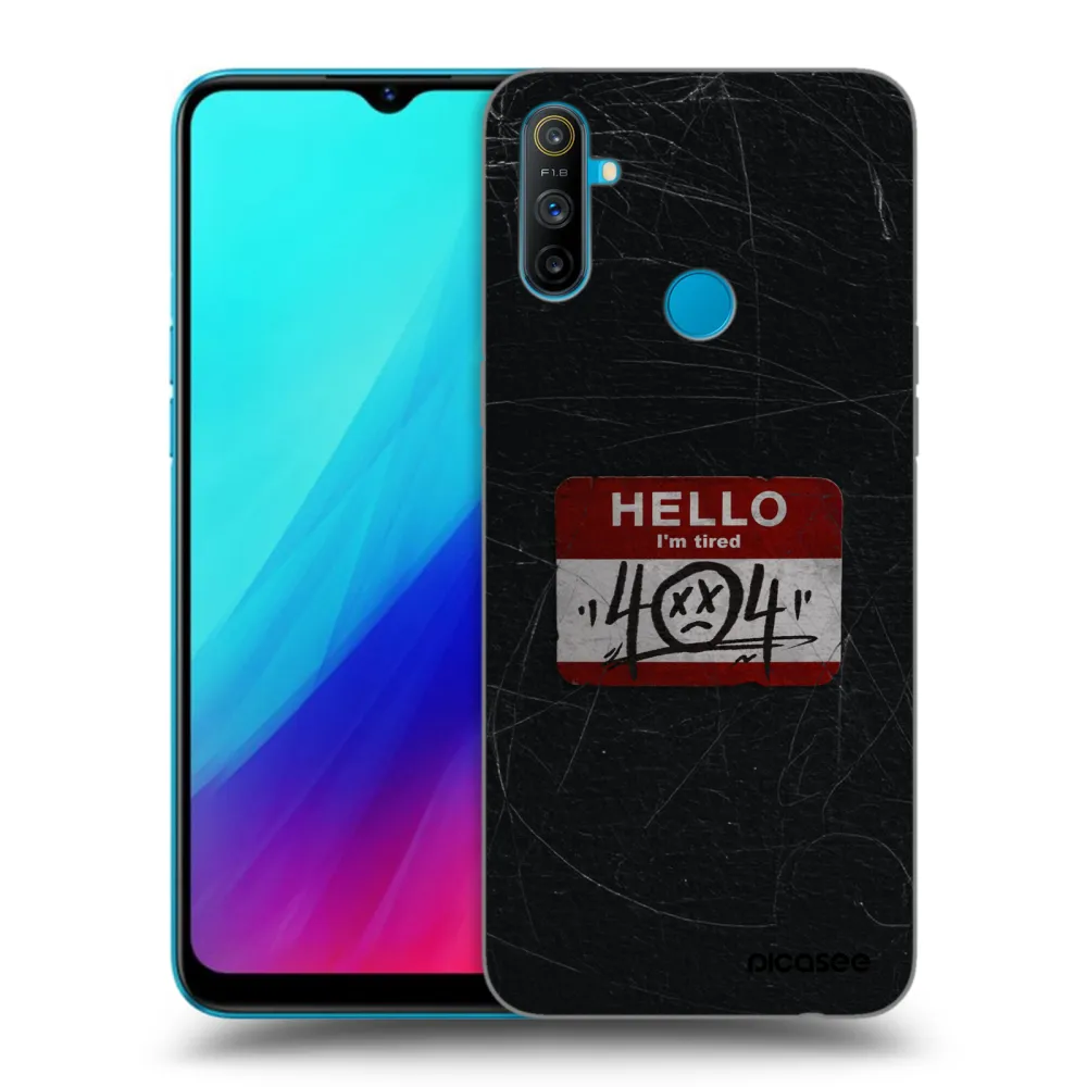 Picasee silikonski črni ovitek za Realme C3 - HELLO 404