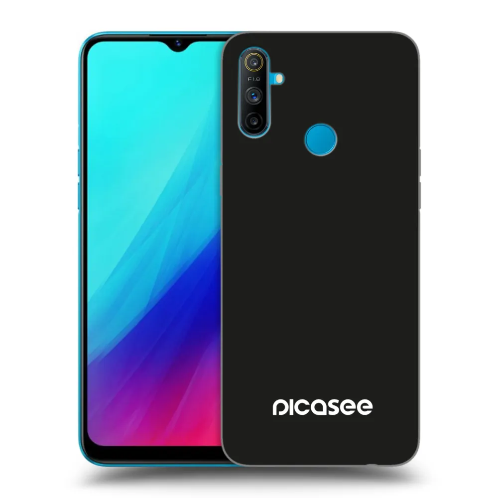 Picasee silikonski črni ovitek za Realme C3 - Picasee