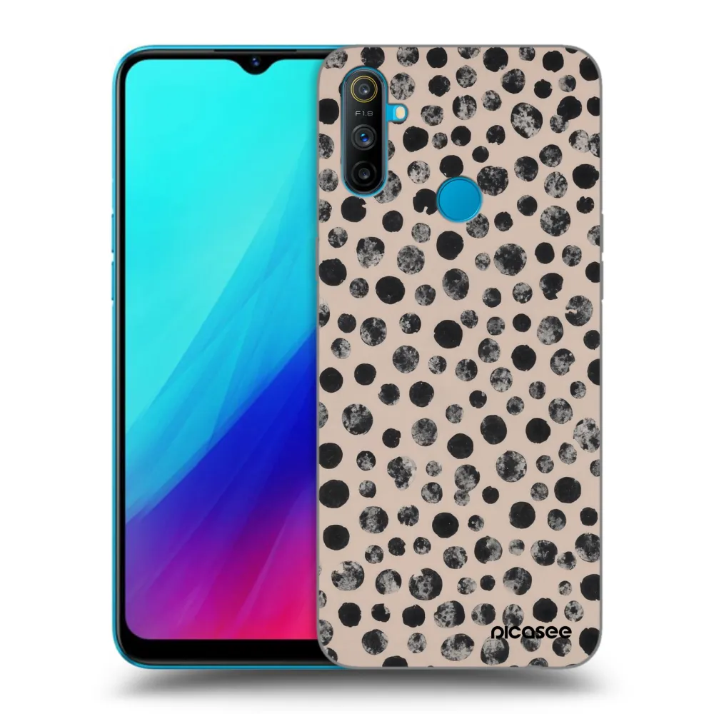 Picasee silikonski črni ovitek za Realme C3 - Dots