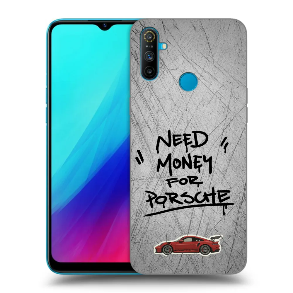 Picasee silikonski črni ovitek za Realme C3 - Grey Drift