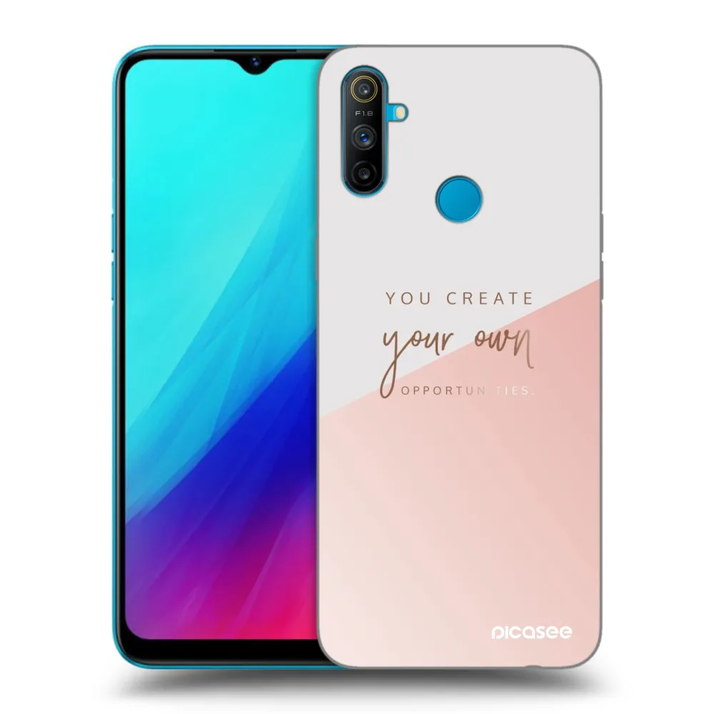 Picasee silikonski črni ovitek za Realme C3 - You create your own opportunities