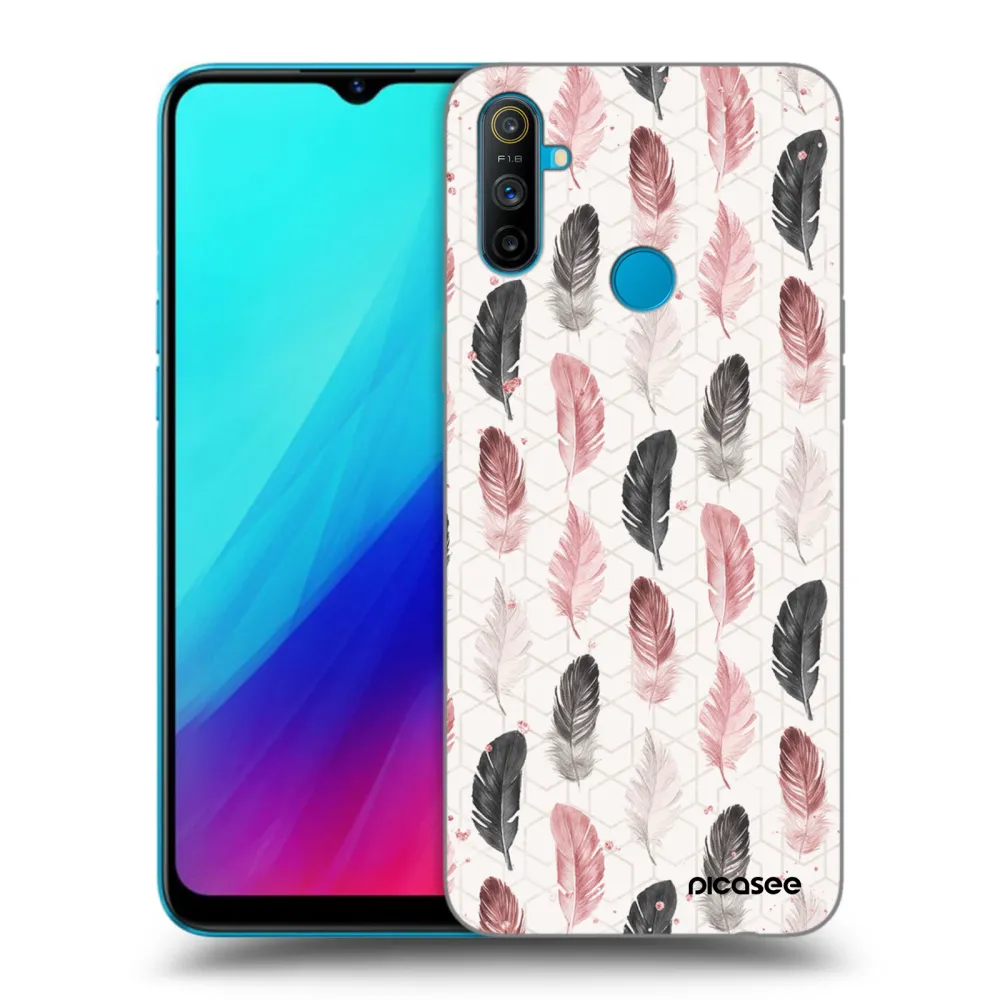 Picasee silikonski črni ovitek za Realme C3 - Feather 2