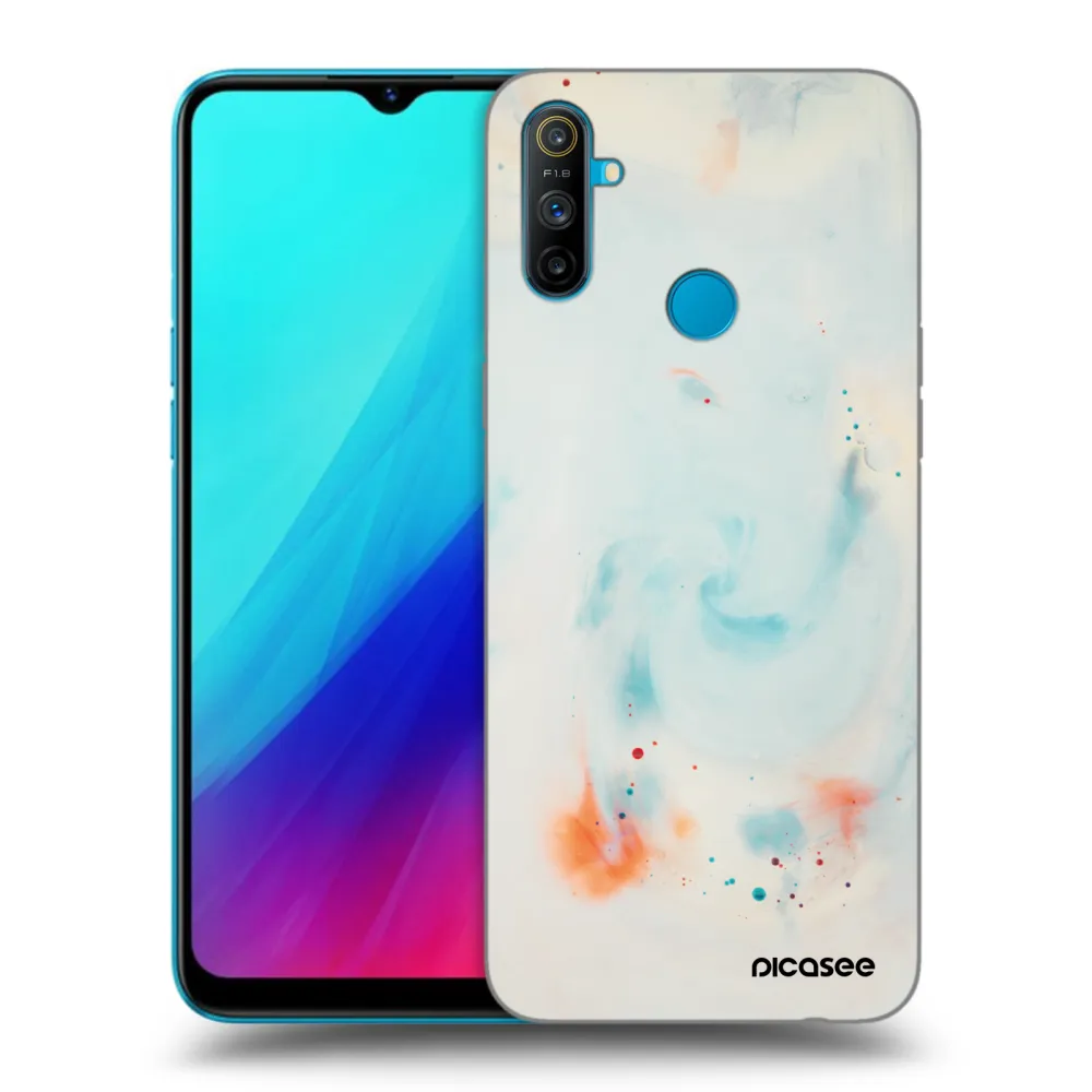 Picasee silikonski črni ovitek za Realme C3 - Splash