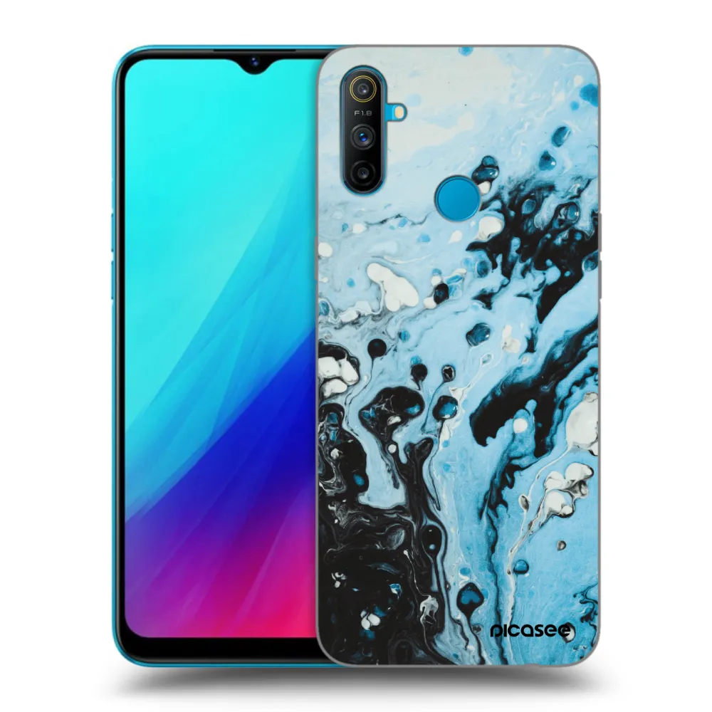 Picasee silikonski črni ovitek za Realme C3 - Organic blue