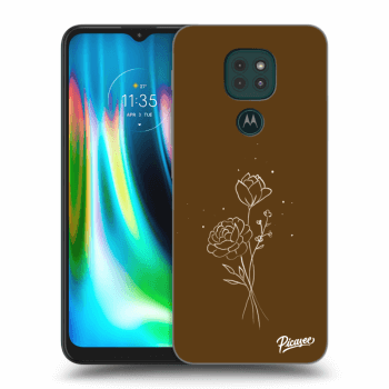 Ovitek za Motorola Moto G9 Play - Brown flowers
