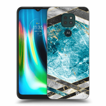 Ovitek za Motorola Moto G9 Play - Blue geometry