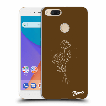 Ovitek za Xiaomi Mi A1 Global - Brown flowers