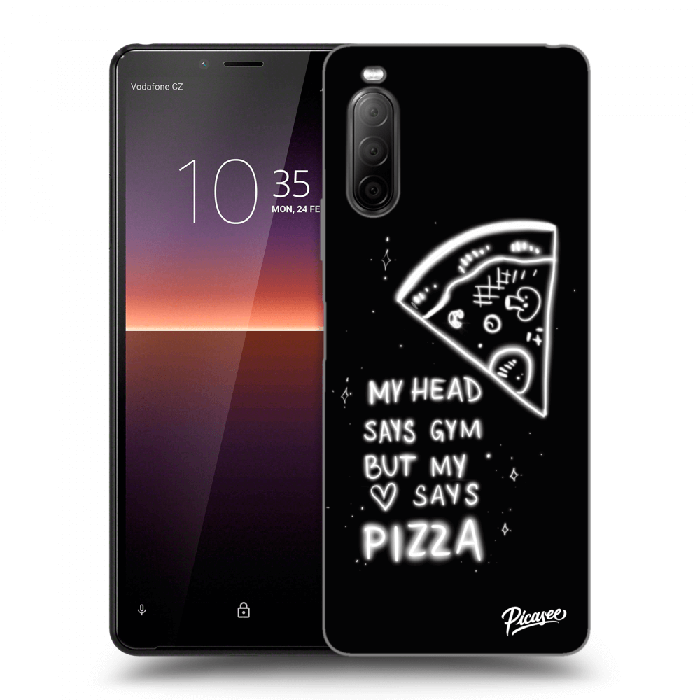 Picasee silikonski črni ovitek za Sony Xperia 10 II - Pizza