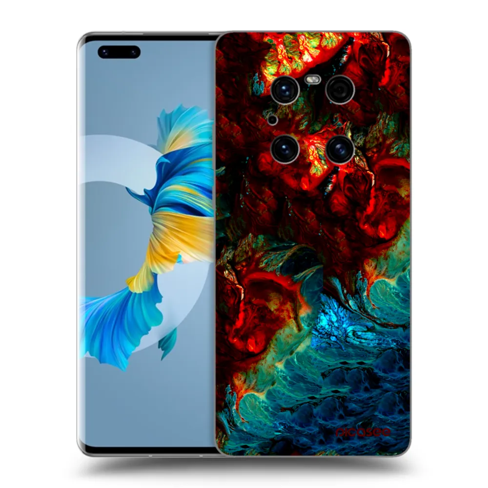 Picasee silikonski črni ovitek za Huawei Mate 40 Pro - Universe