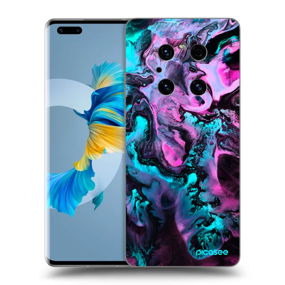 Picasee silikonski črni ovitek za Huawei Mate 40 Pro - Lean