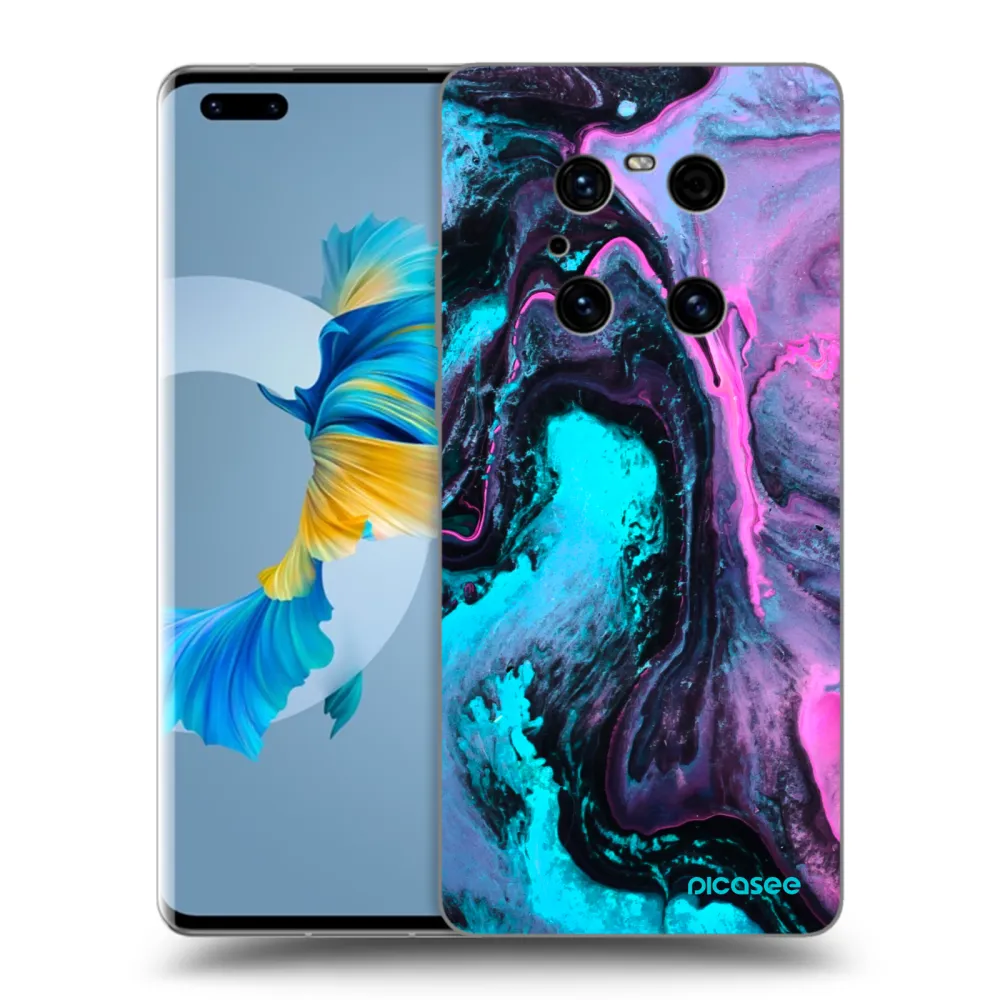 Picasee silikonski črni ovitek za Huawei Mate 40 Pro - Lean 2
