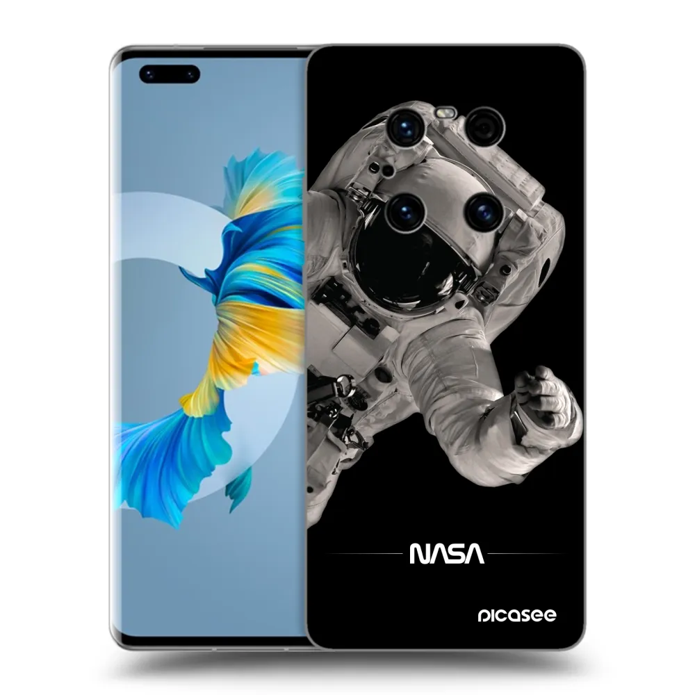 Picasee silikonski črni ovitek za Huawei Mate 40 Pro - Astronaut Big