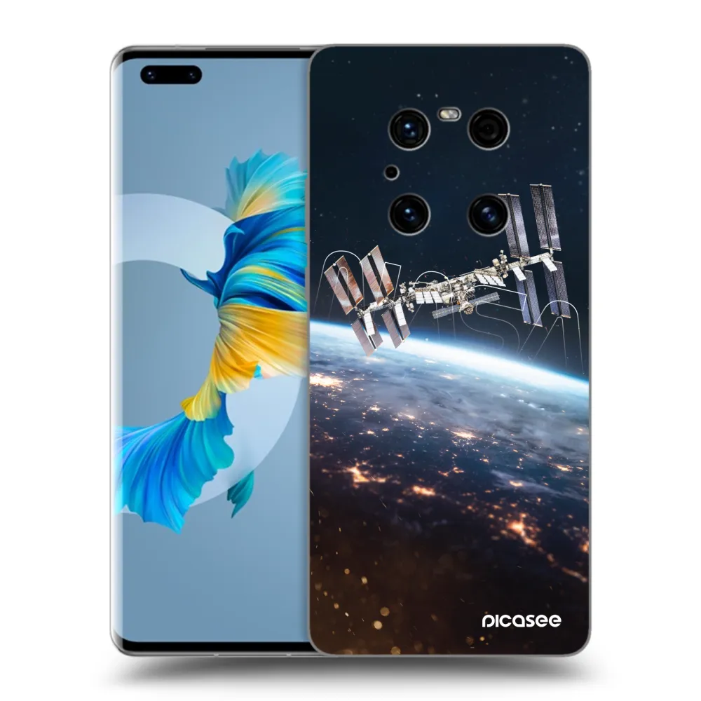 Picasee silikonski črni ovitek za Huawei Mate 40 Pro - Station