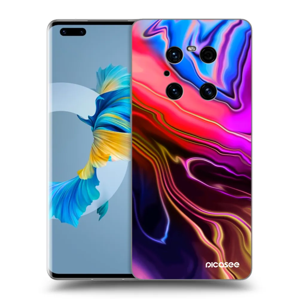Picasee silikonski črni ovitek za Huawei Mate 40 Pro - Electric