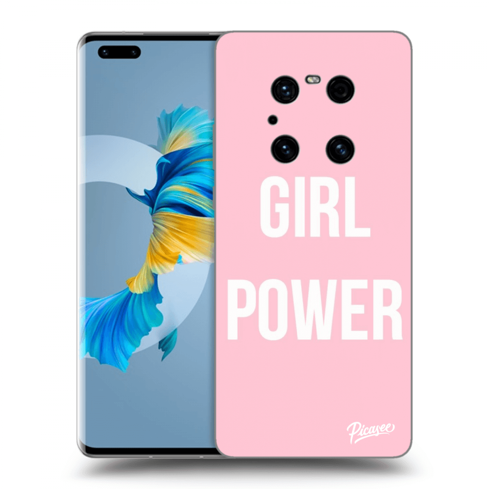 Picasee silikonski črni ovitek za Huawei Mate 40 Pro - Girl power