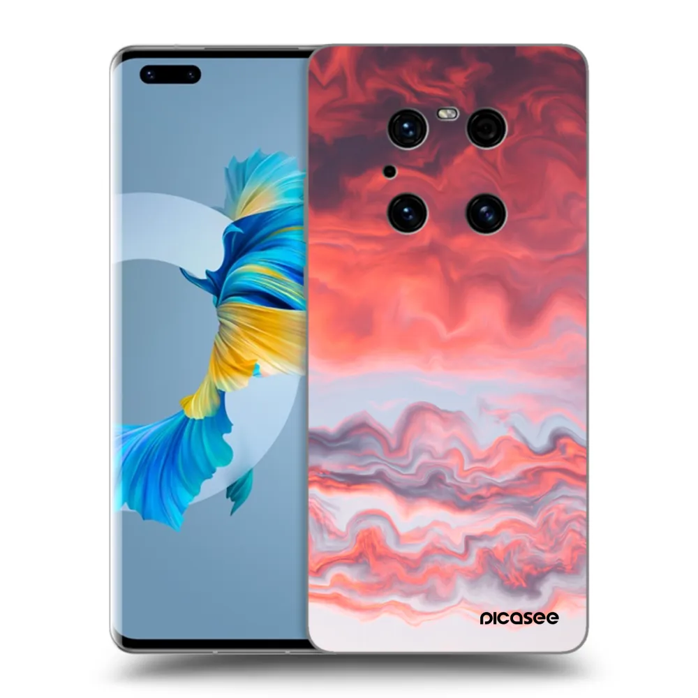 Picasee silikonski črni ovitek za Huawei Mate 40 Pro - Sunset