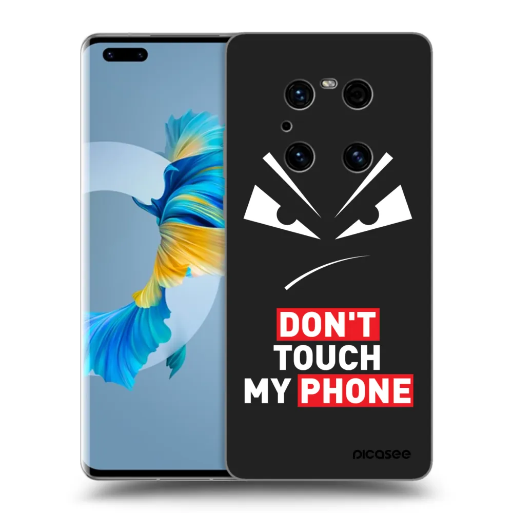 Picasee silikonski črni ovitek za Huawei Mate 40 Pro - Evil Eye - Transparent