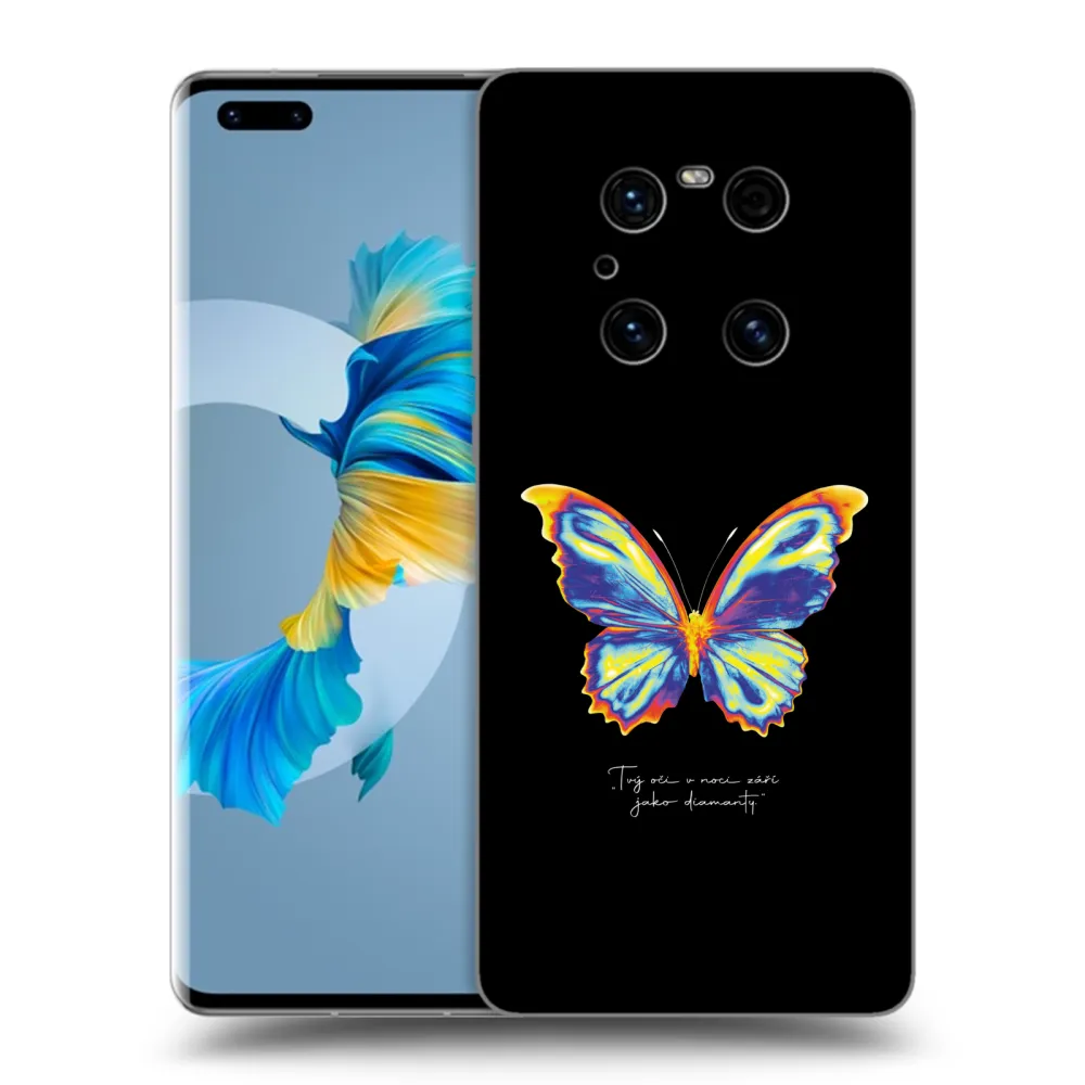 Picasee silikonski črni ovitek za Huawei Mate 40 Pro - Diamanty Black