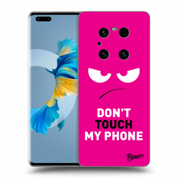Ovitek za Huawei Mate 40 Pro - Angry Eyes - Pink