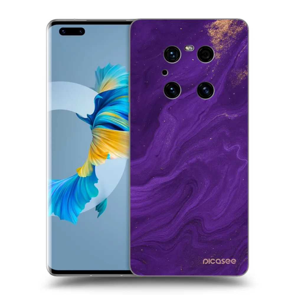 Picasee silikonski črni ovitek za Huawei Mate 40 Pro - Purple
