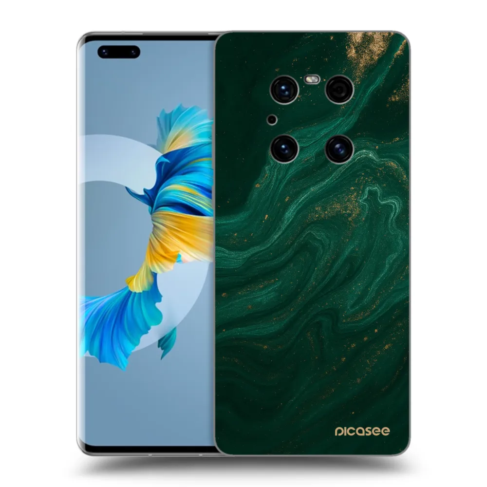 Picasee silikonski črni ovitek za Huawei Mate 40 Pro - Green