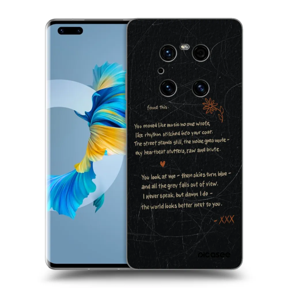 Picasee silikonski črni ovitek za Huawei Mate 40 Pro - POET