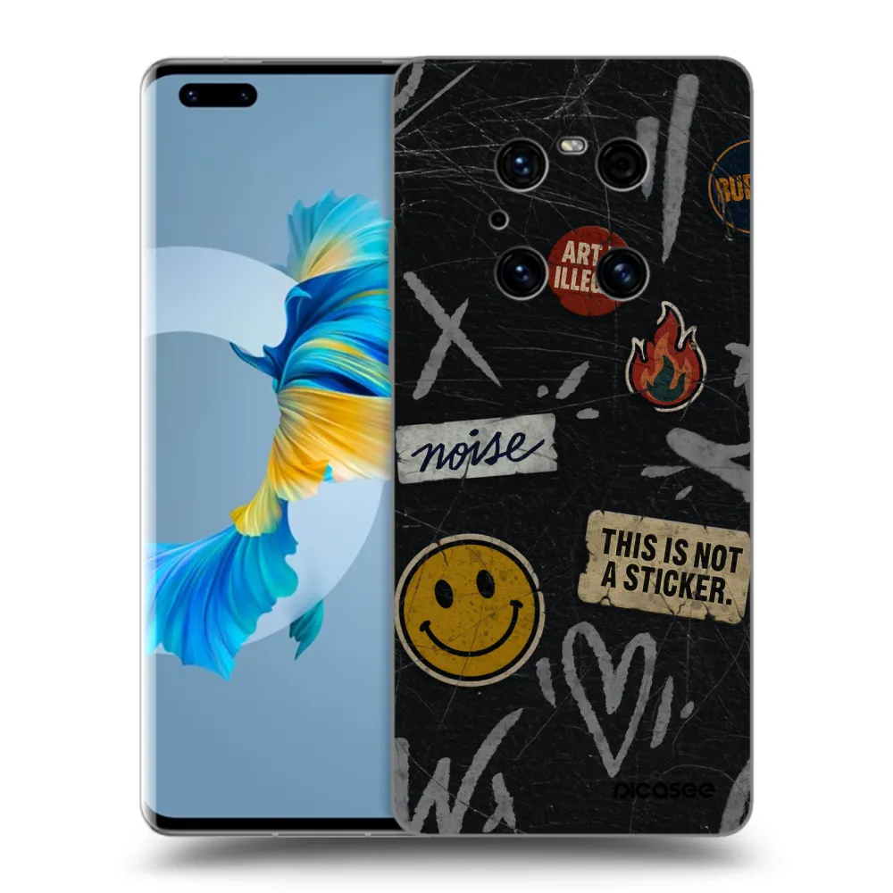 Picasee silikonski črni ovitek za Huawei Mate 40 Pro - STICKERS x TAGS