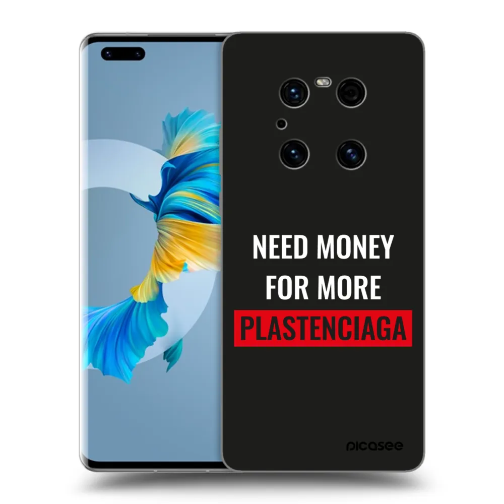 Picasee silikonski črni ovitek za Huawei Mate 40 Pro - More PLASTENCIAGA