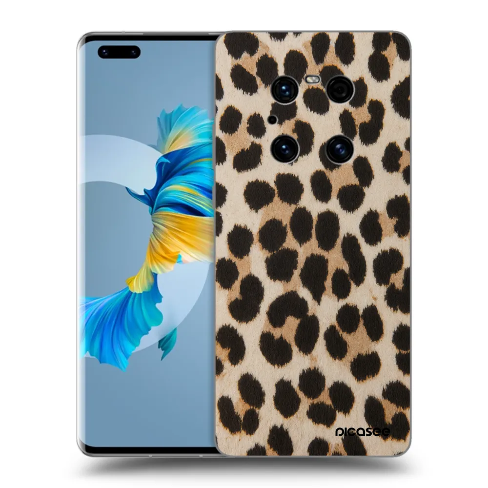 Picasee silikonski črni ovitek za Huawei Mate 40 Pro - Brown Tiger