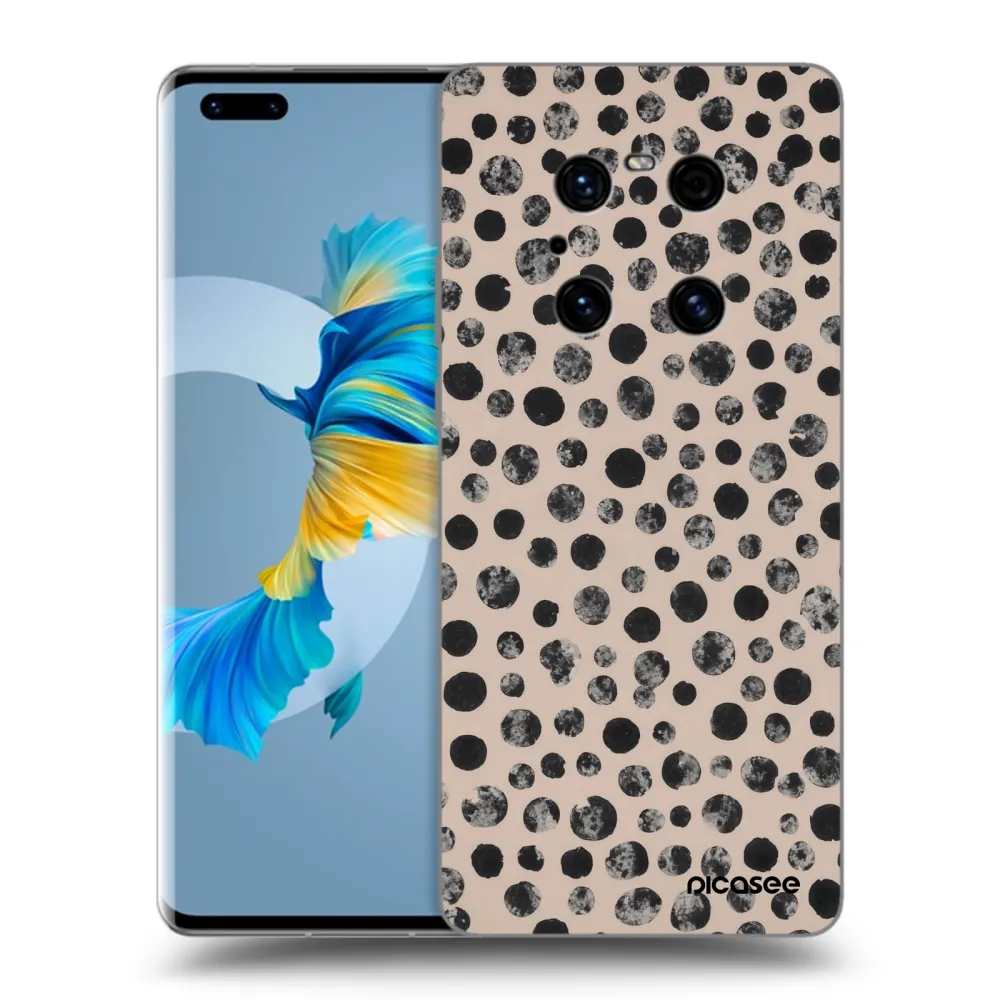 Picasee silikonski črni ovitek za Huawei Mate 40 Pro - Dots