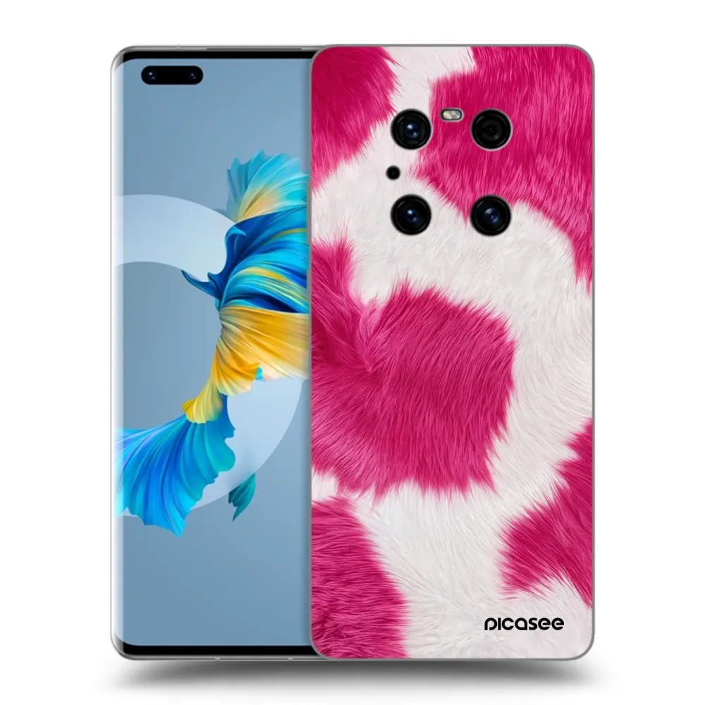 Picasee silikonski črni ovitek za Huawei Mate 40 Pro - Pink Moo