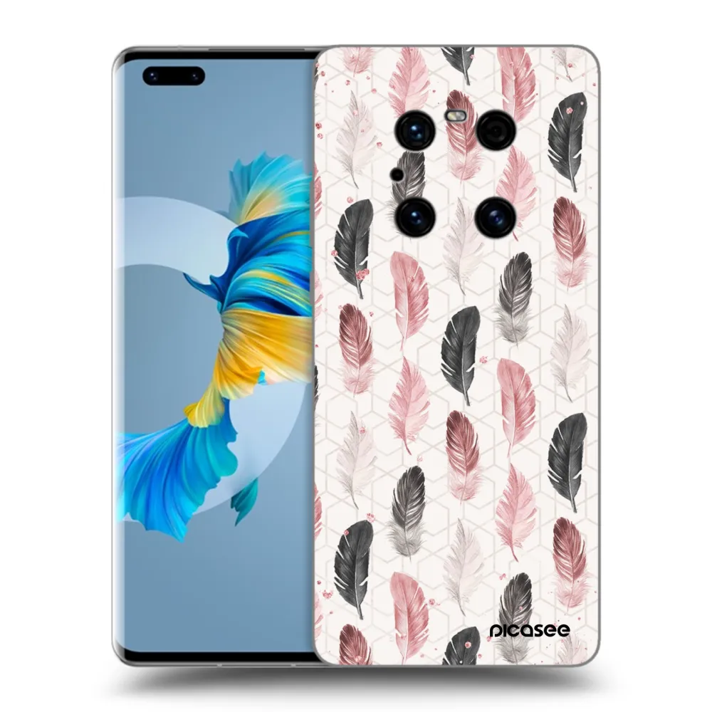 Picasee silikonski črni ovitek za Huawei Mate 40 Pro - Feather 2