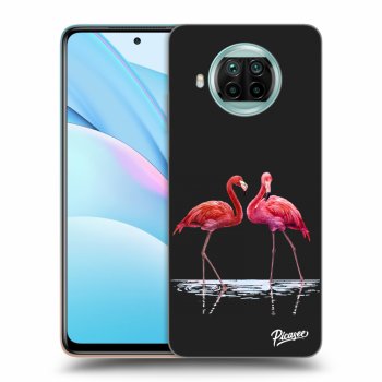 Picasee silikonski črni ovitek za Xiaomi Mi 10T Lite - Flamingos couple