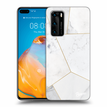 Ovitek za Huawei P40 - White tile