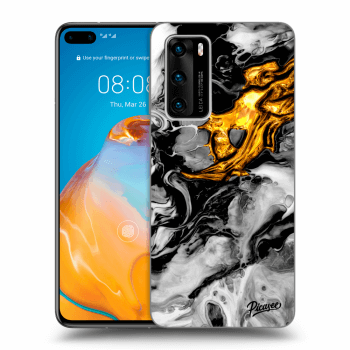 Ovitek za Huawei P40 - Black Gold 2