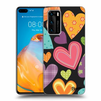 Ovitek za Huawei P40 - Colored heart
