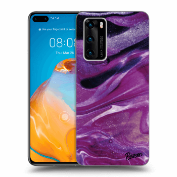 Ovitek za Huawei P40 - Purple glitter