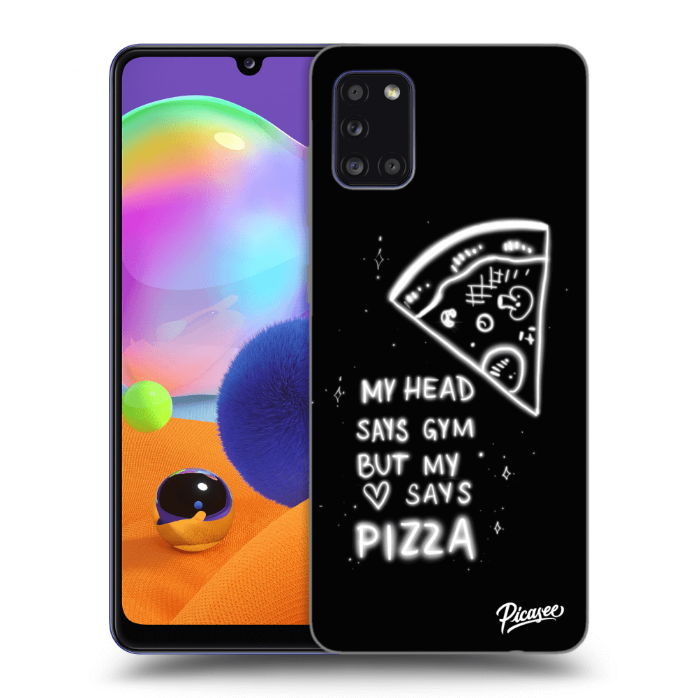 Picasee silikonski črni ovitek za Samsung Galaxy A31 A315F - Pizza